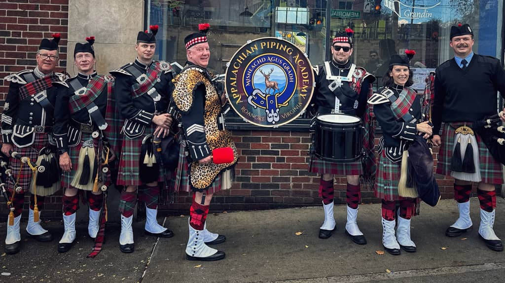 Kendall Giles with the Appalachian Piping Academy